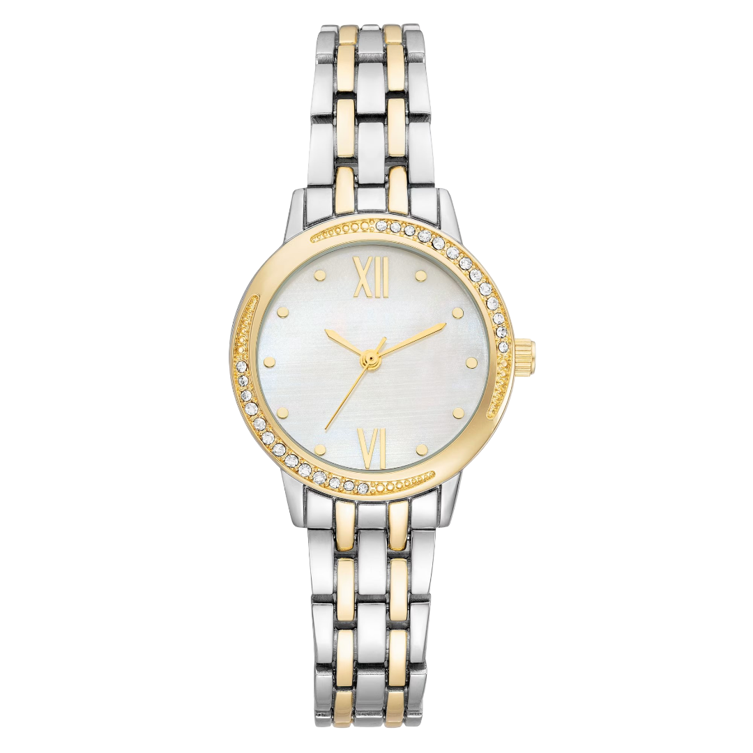 Women's Gold Analog Watch with Modern Design