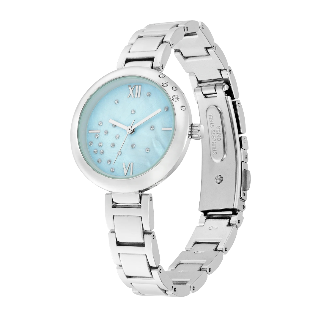 Women's White Analog Watch with Modern Design - Image 2
