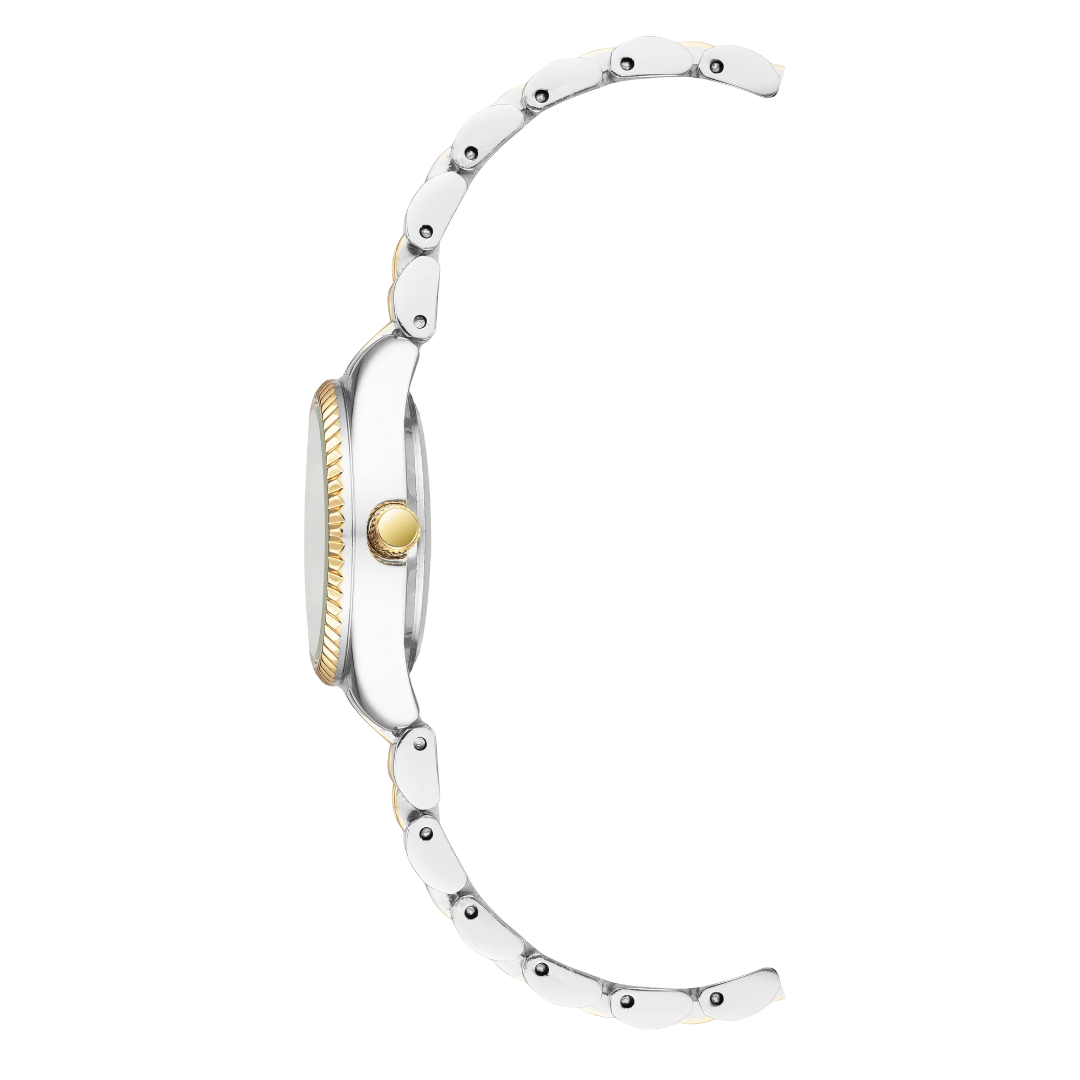 Women's Two-Tone Metal Bracelet Analog Watch - Image 3