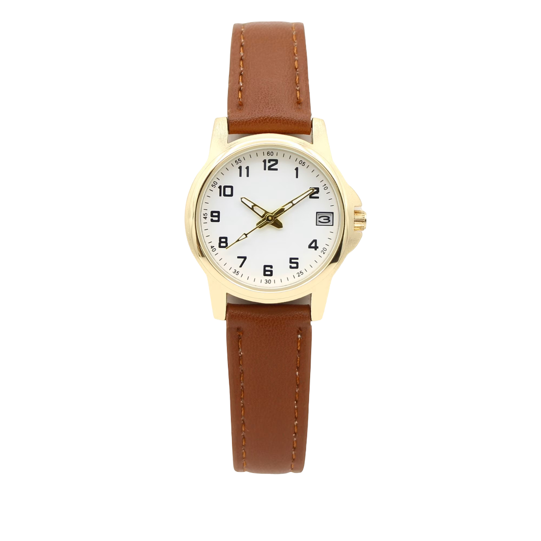 Women's Analog Watch with Brown Strap